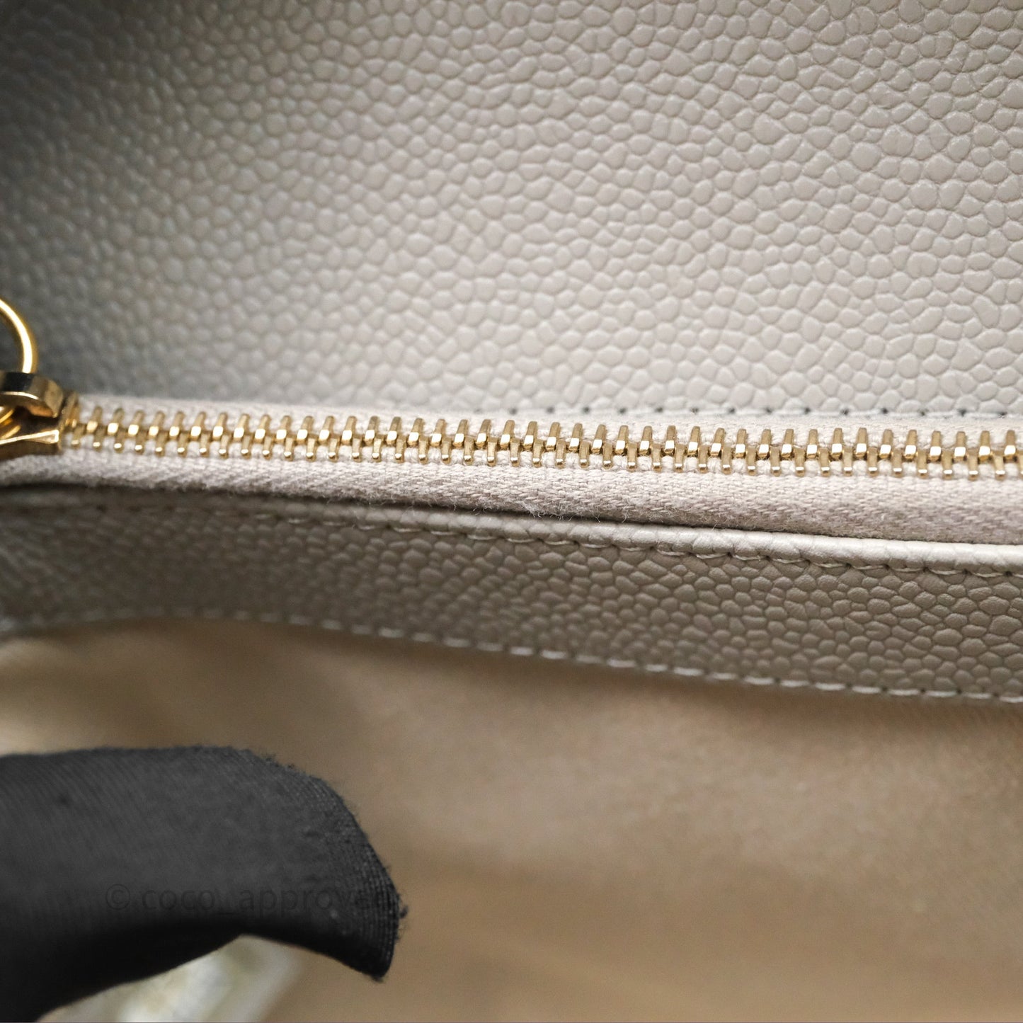 Chanel Chic Affinity Small Grained Calfskin Grey Gold Hardware