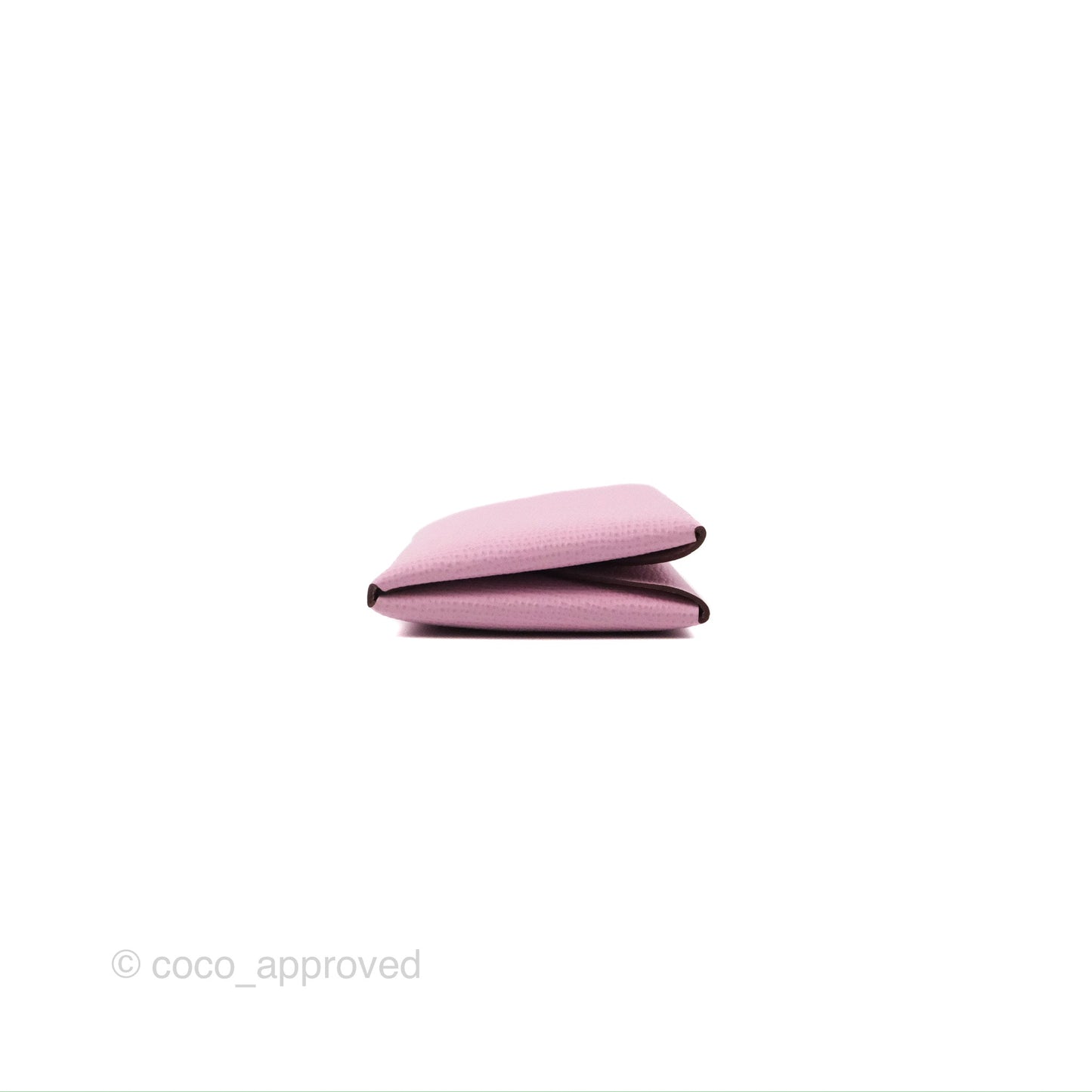 Hermès Calvi Duo Card Case Mauve Sylvester Epsom Palladium Hardware