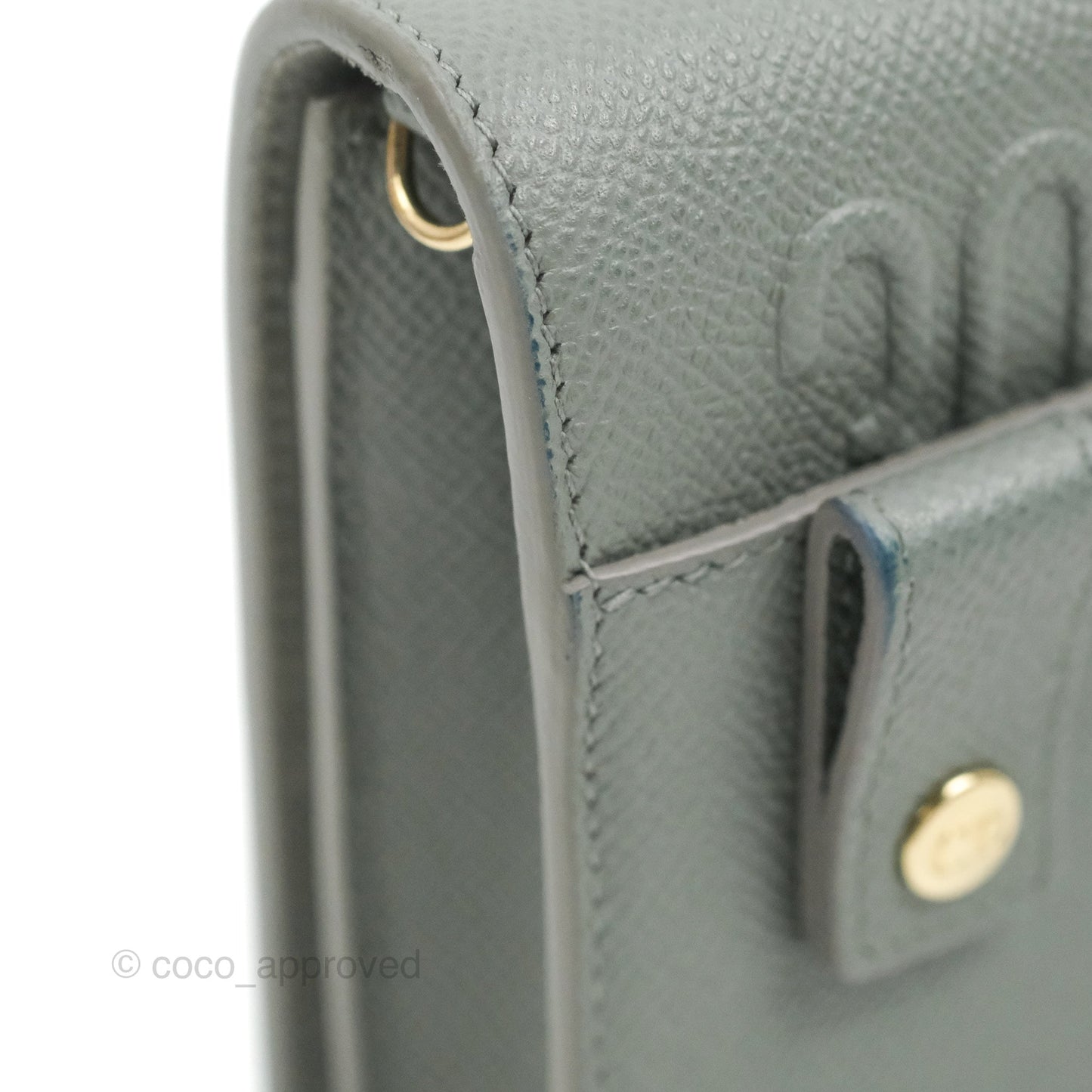 Dior 2-in-1 30 Montaigne Pouch Grey Grained Calfskin