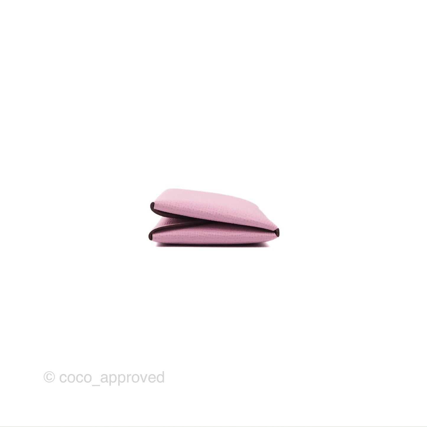 Hermès Calvi Duo Card Case Mauve Sylvester Epsom Palladium Hardware