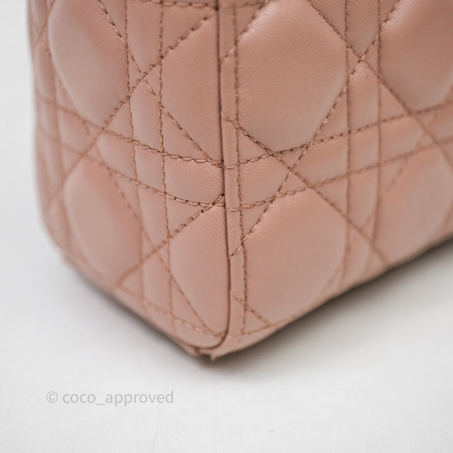 Christian Dior Small Lady Dior Blush Lambskin Gold Hardware