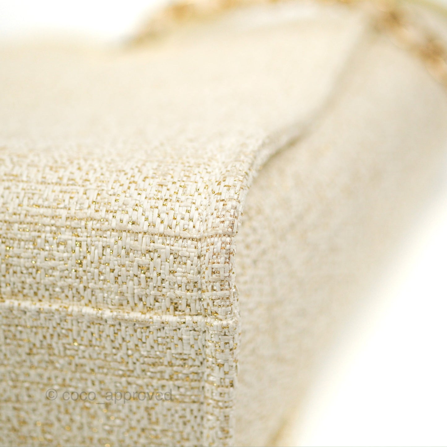 Chanel Medium Deauville Tote Ivory Gold