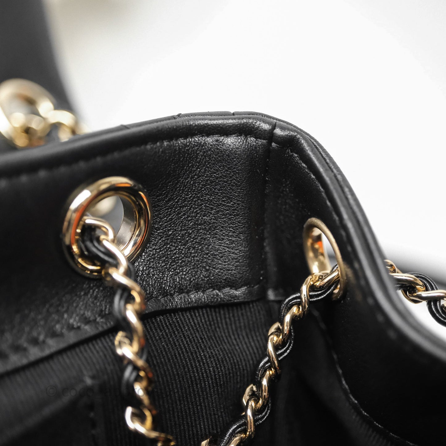Chanel Quilted Large Duma Drawstring Backpack Black Calfskin