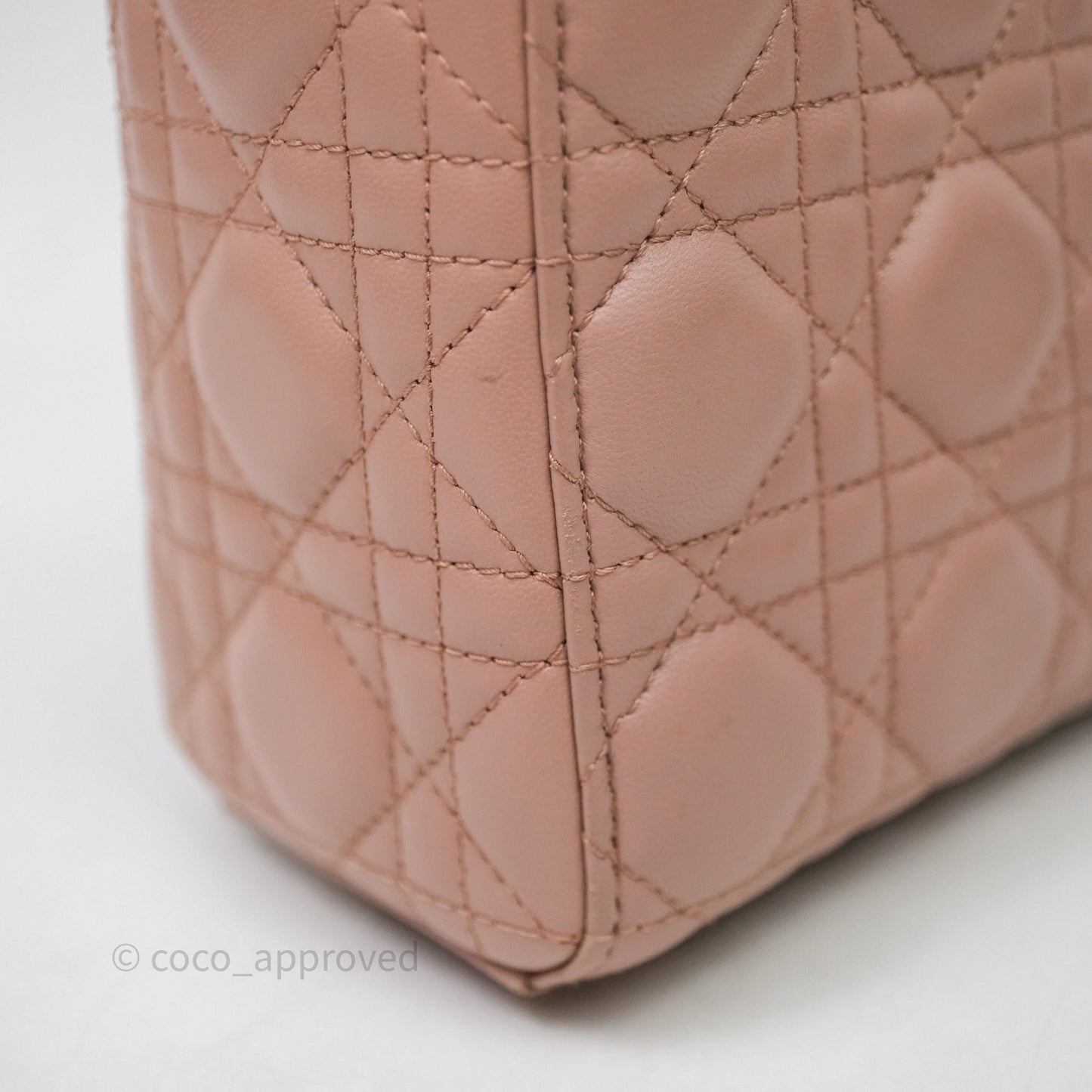 Christian Dior Small Lady Dior Blush Lambskin Gold Hardware