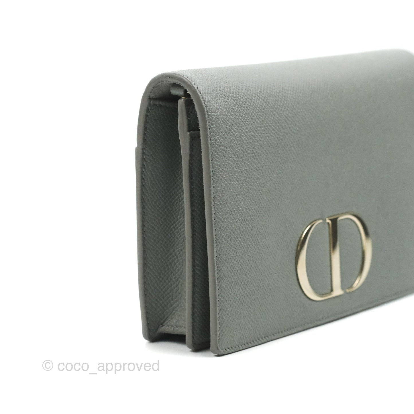 Dior 2-in-1 30 Montaigne Pouch Grey Grained Calfskin