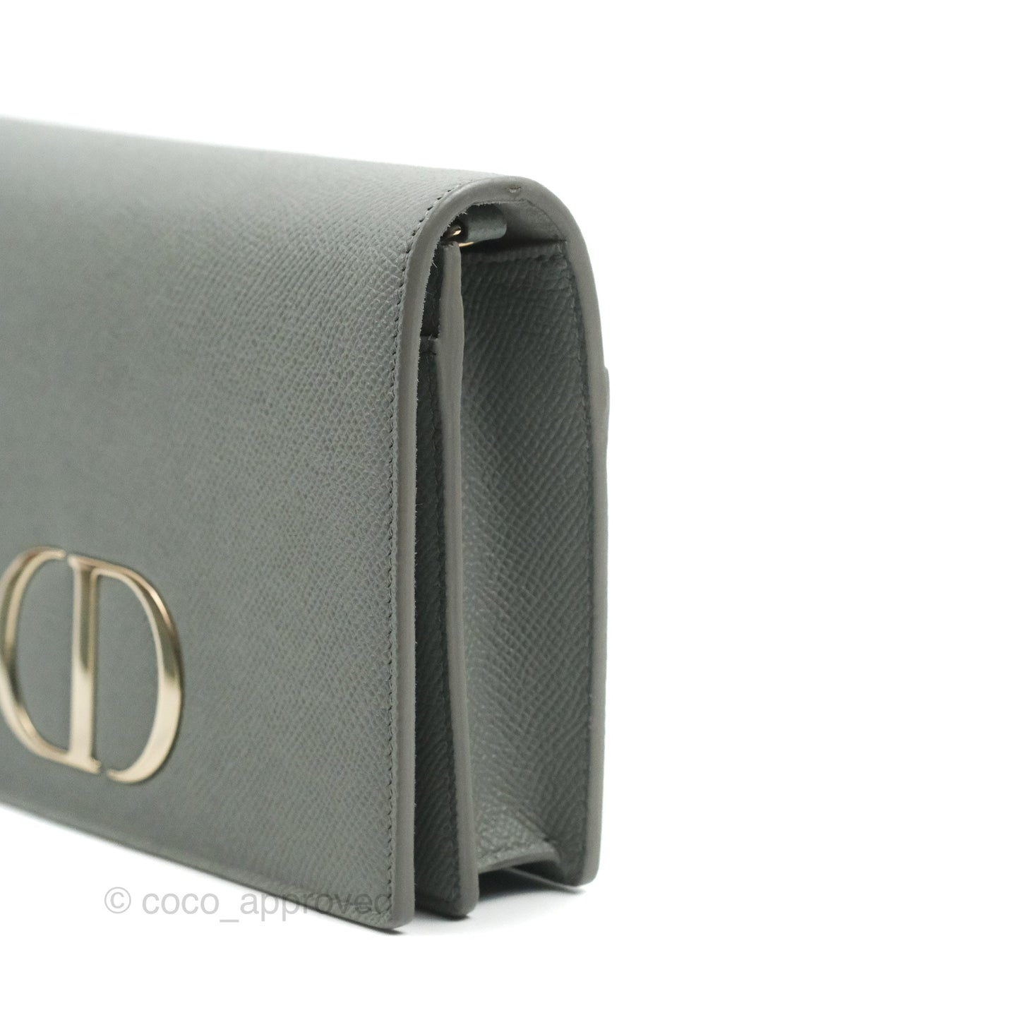 Dior 2-in-1 30 Montaigne Pouch Grey Grained Calfskin