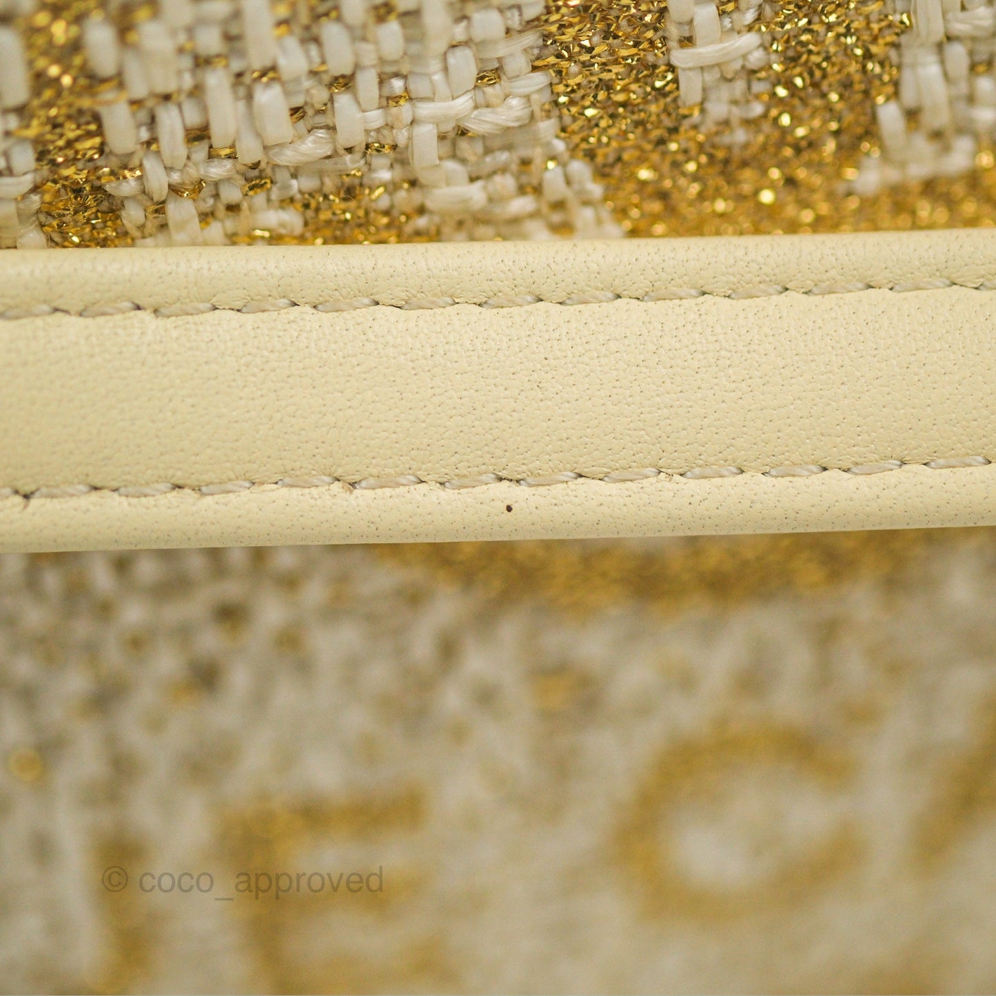 Chanel Medium Deauville Tote Ivory Gold