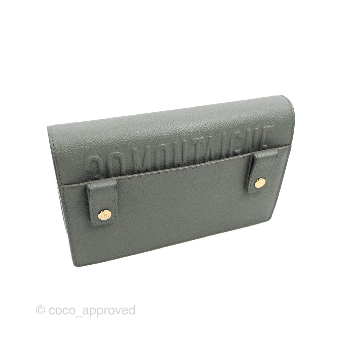 Dior 2-in-1 30 Montaigne Pouch Grey Grained Calfskin