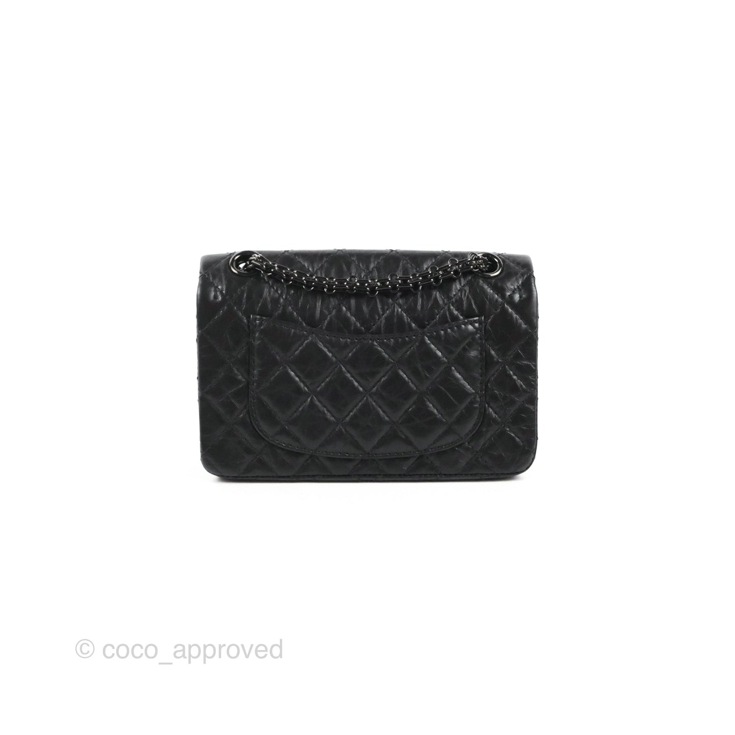 Chanel Mini Reissue 224 Quilted So Black Aged Calfskin
