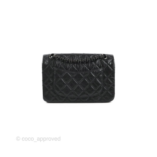 Chanel Mini Reissue 224 Quilted So Black Aged Calfskin