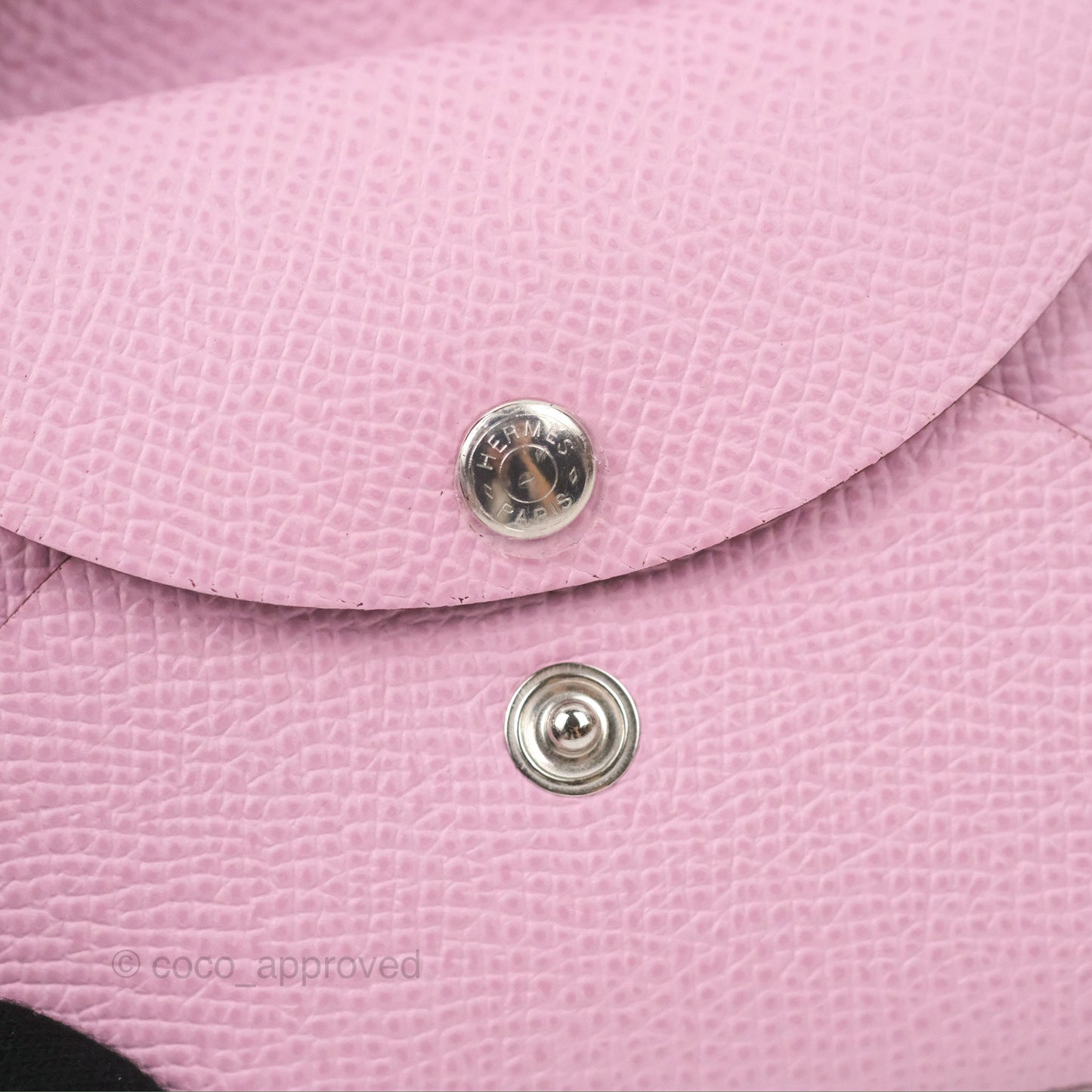 Hermès Calvi Duo Card Case Mauve Sylvester Epsom Palladium Hardware