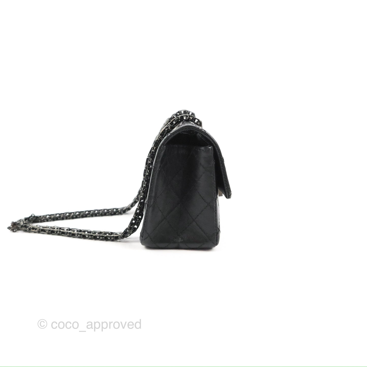 Chanel Mini Reissue 224 Quilted So Black Aged Calfskin