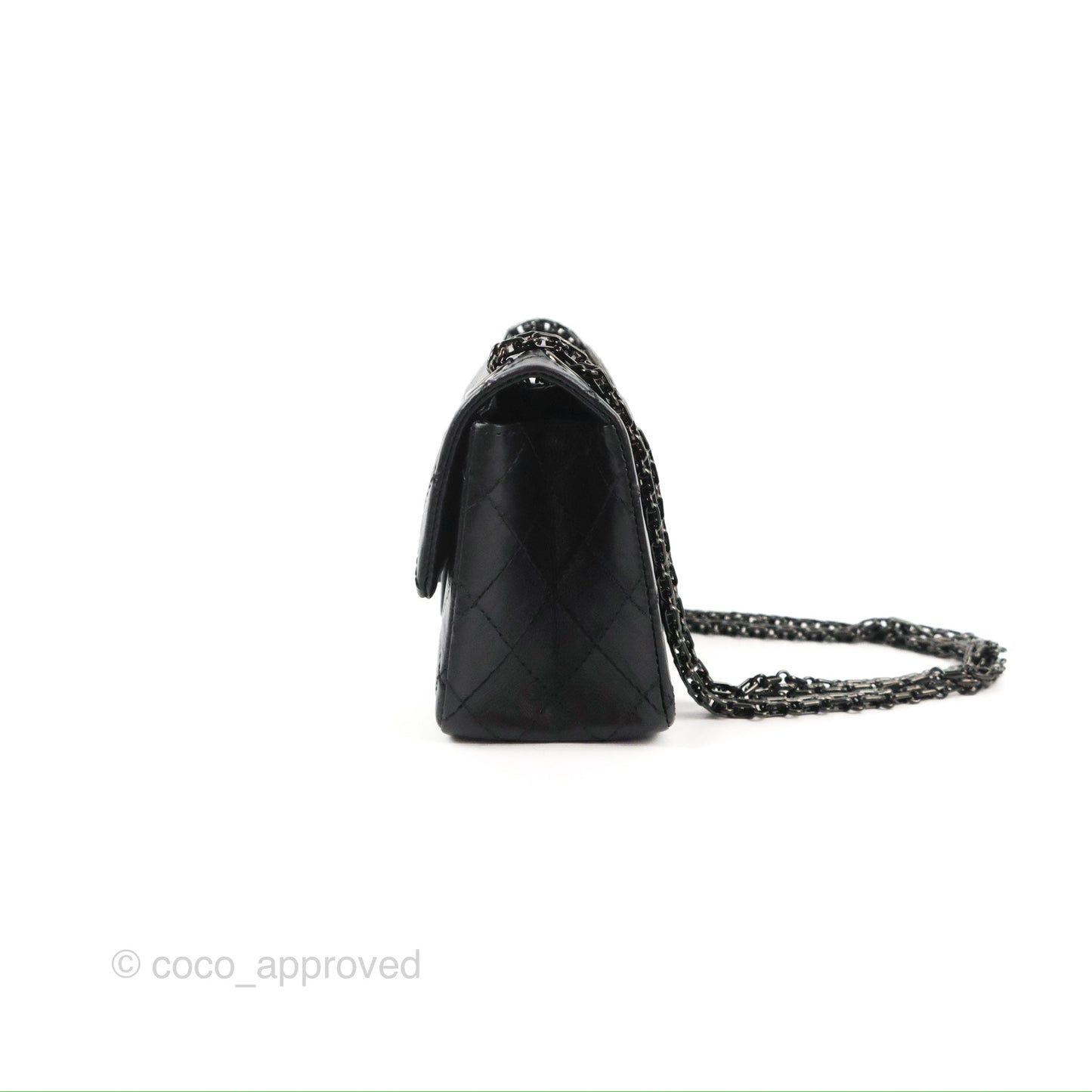 Chanel Mini Reissue 224 Quilted So Black Aged Calfskin