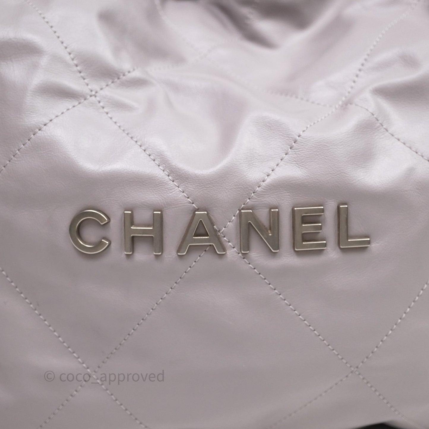 Chanel 22 Small Grey Aged Calfskin Matte Silver Hardware