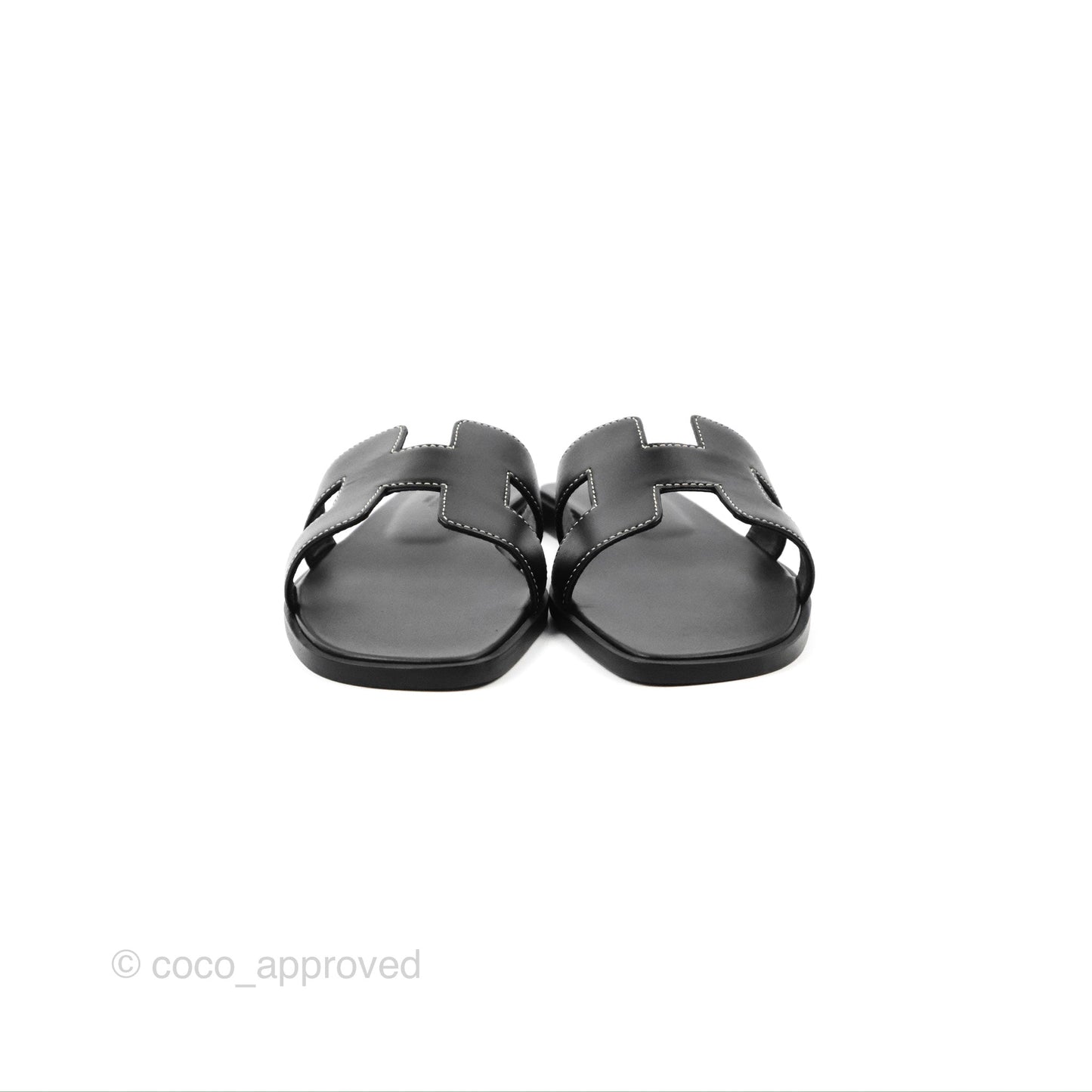 Hermès Oran Sandals in Black Size 37