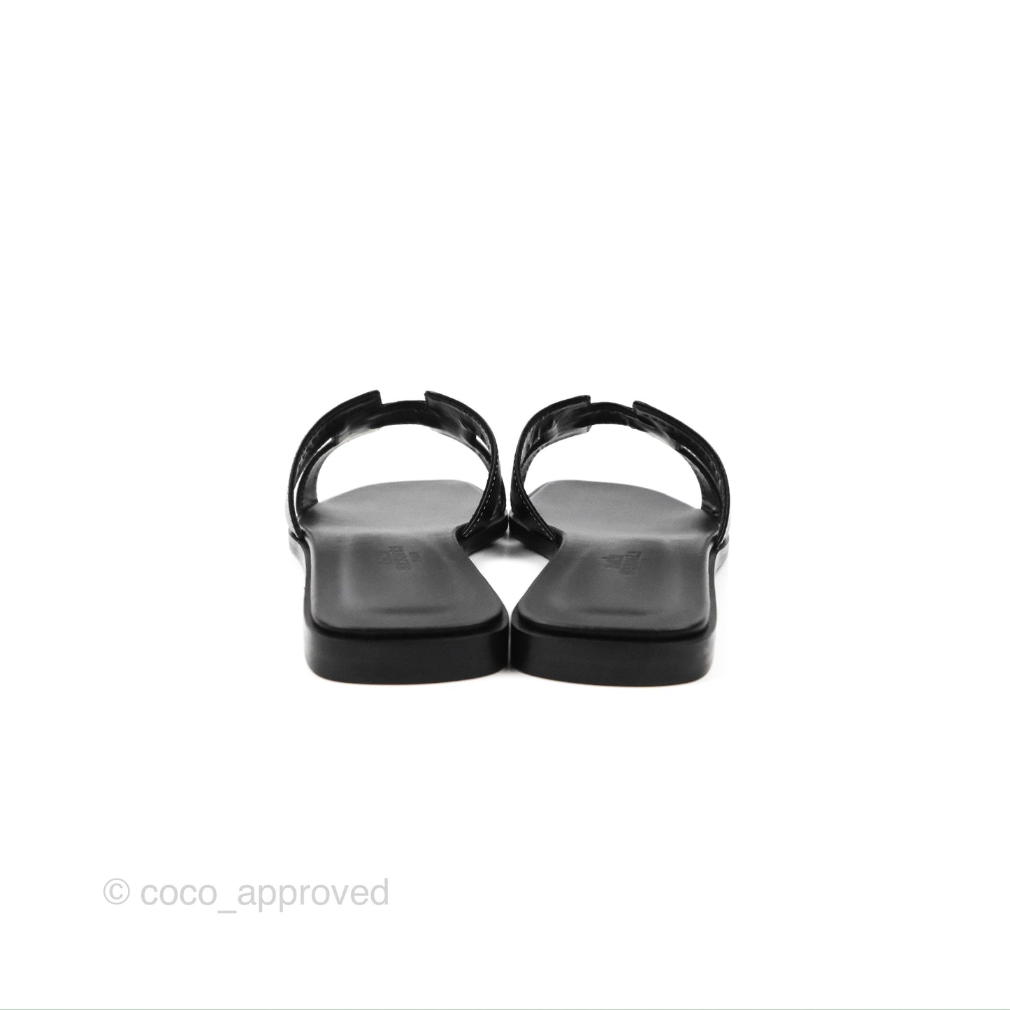 Hermès Oran Sandals in Black Size 37