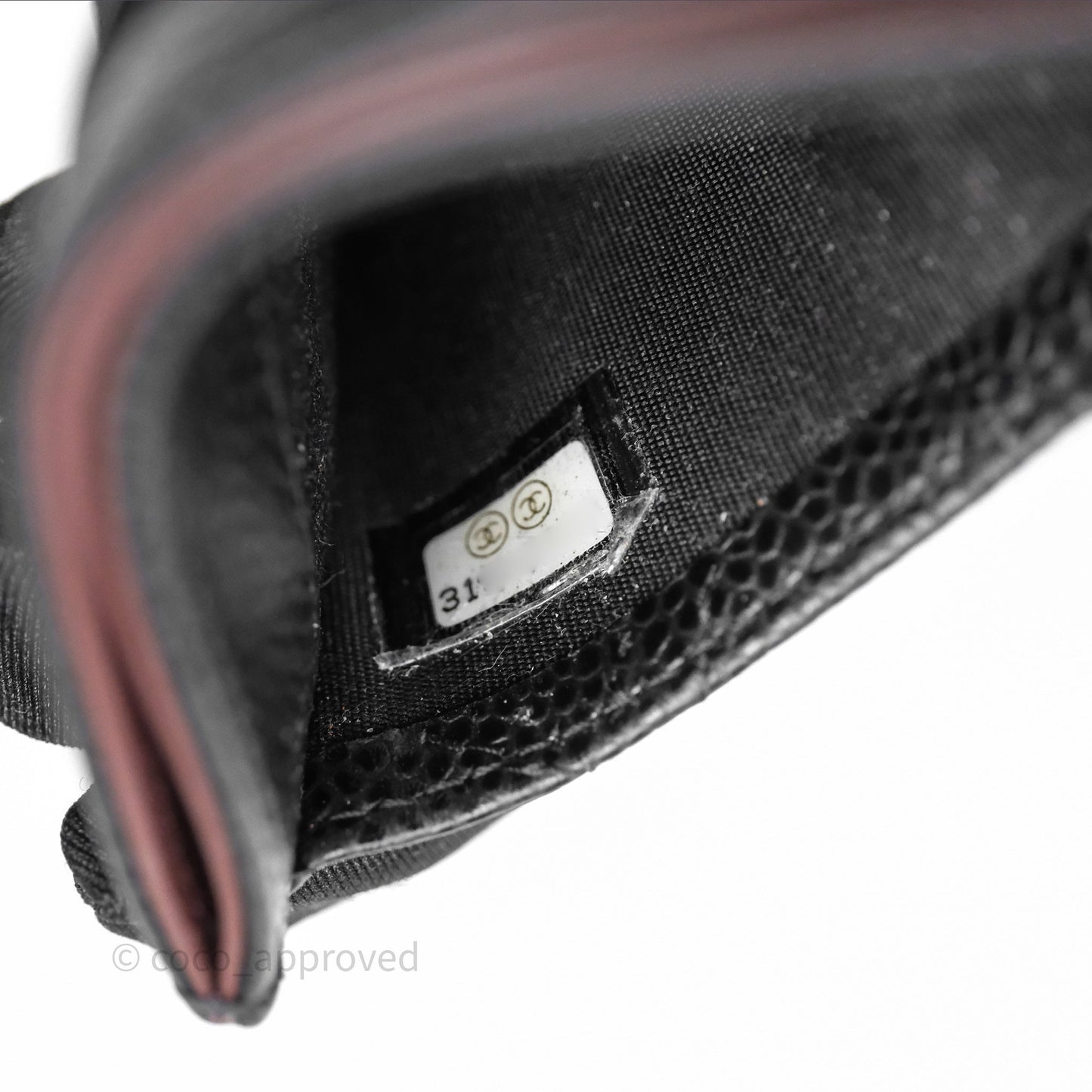 Chanel Classic Flat Card Holder Black Caviar Gold Hardware