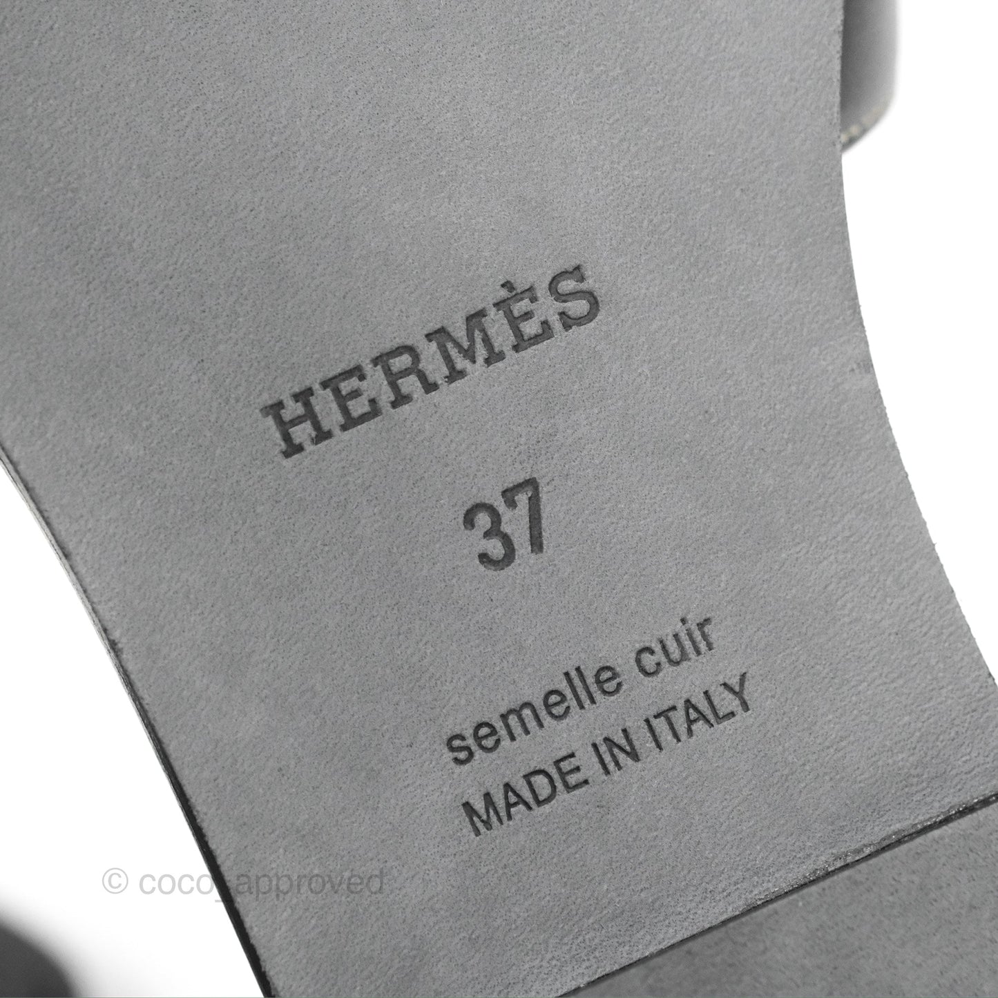 Hermès Oran Sandals in Black Size 37