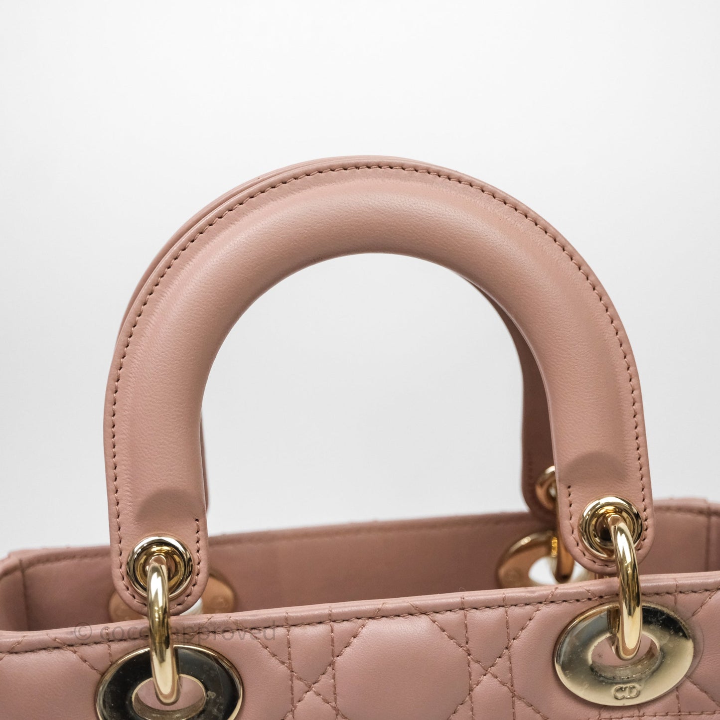 Christian Dior Small Lady Dior Blush Lambskin Gold Hardware