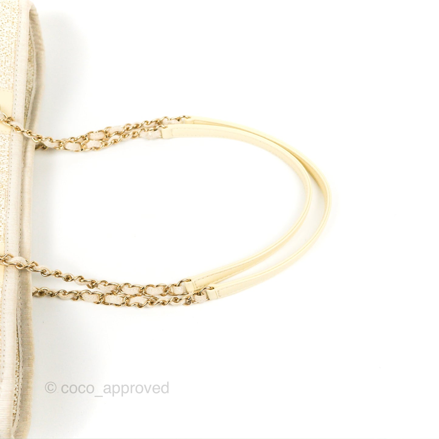 Chanel Medium Deauville Tote Ivory Gold