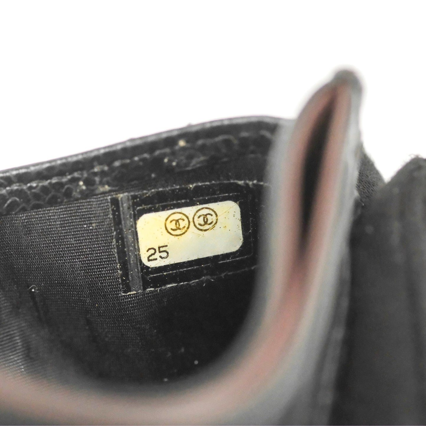 Chanel Classic Flat Card Holder Black Caviar Gold Hardware