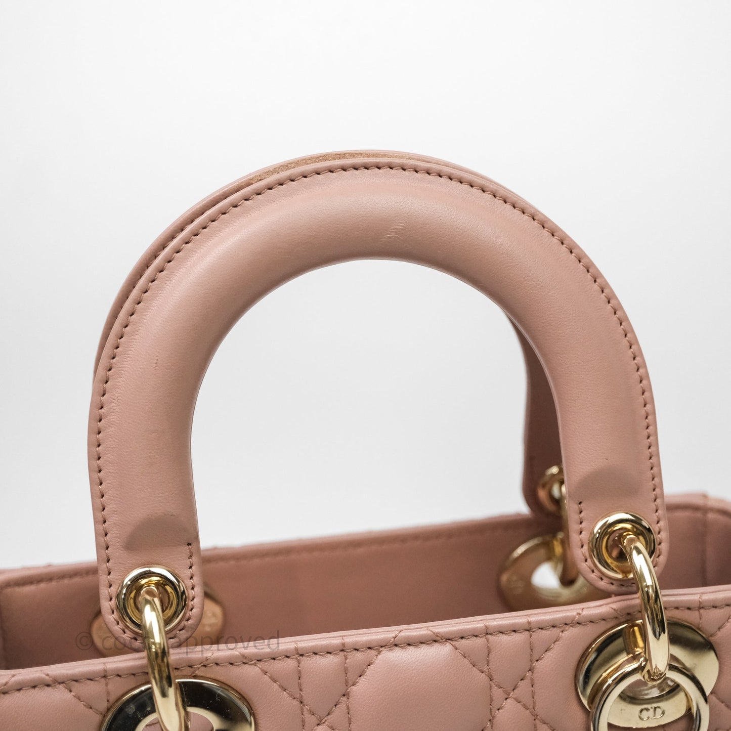 Christian Dior Small Lady Dior Blush Lambskin Gold Hardware