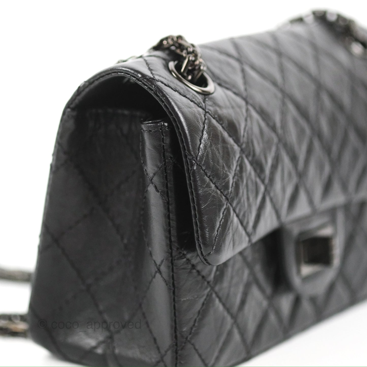 Chanel Mini Reissue 224 Quilted So Black Aged Calfskin