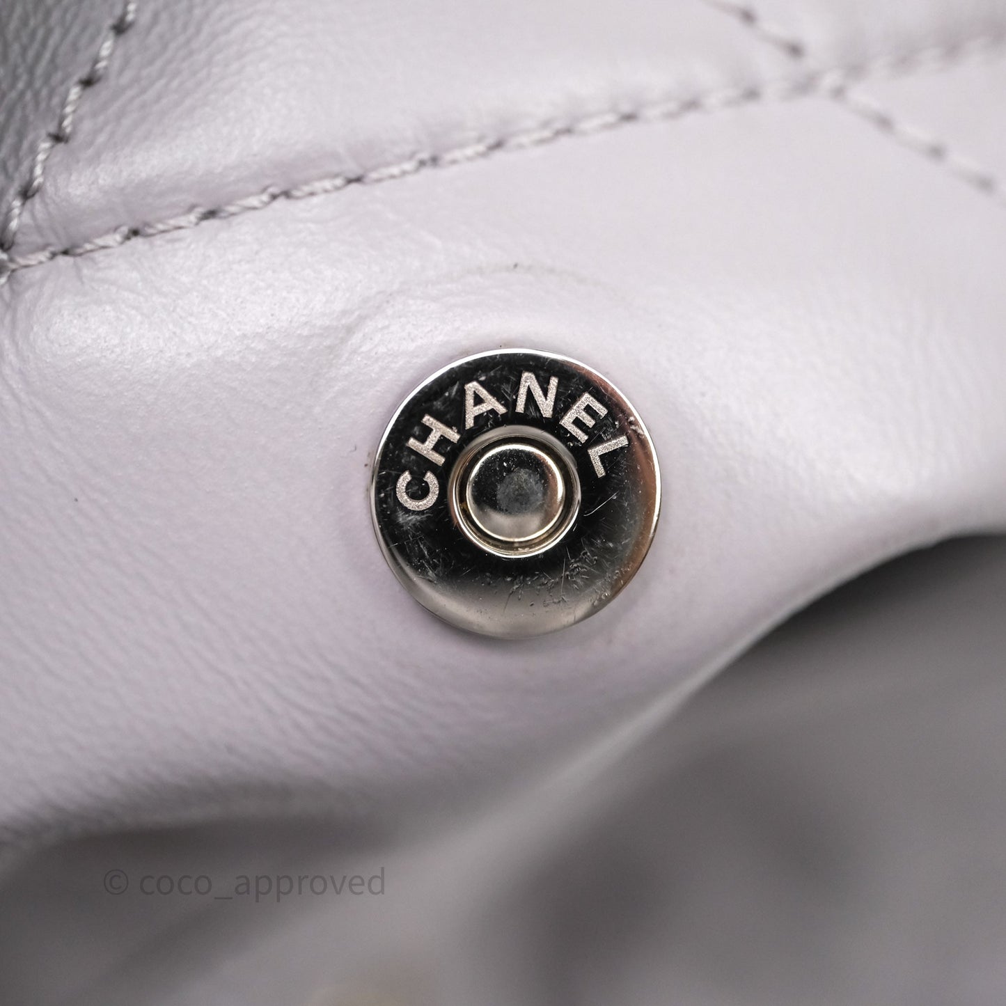 Chanel 22 Small Grey Aged Calfskin Matte Silver Hardware