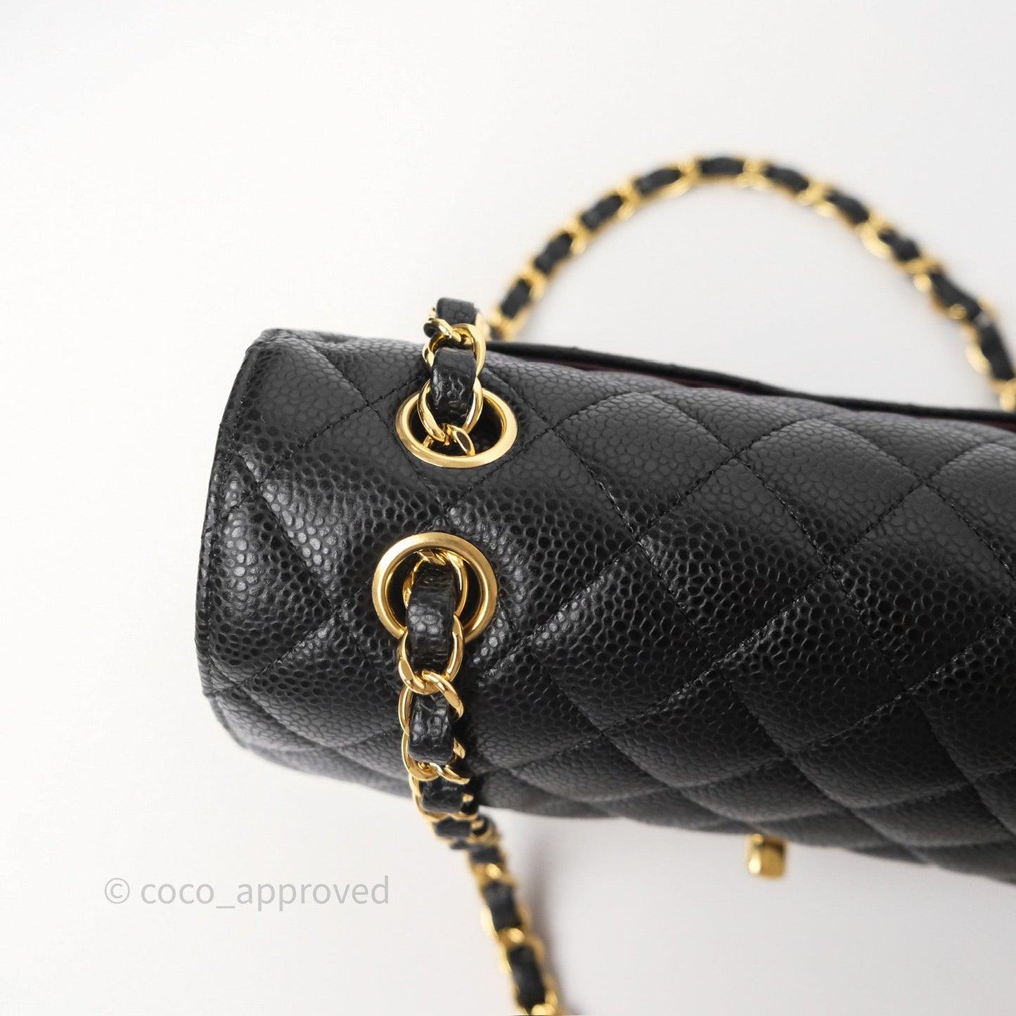 Chanel Small Classic Flap Quilted Black Caviar Gold Hardware