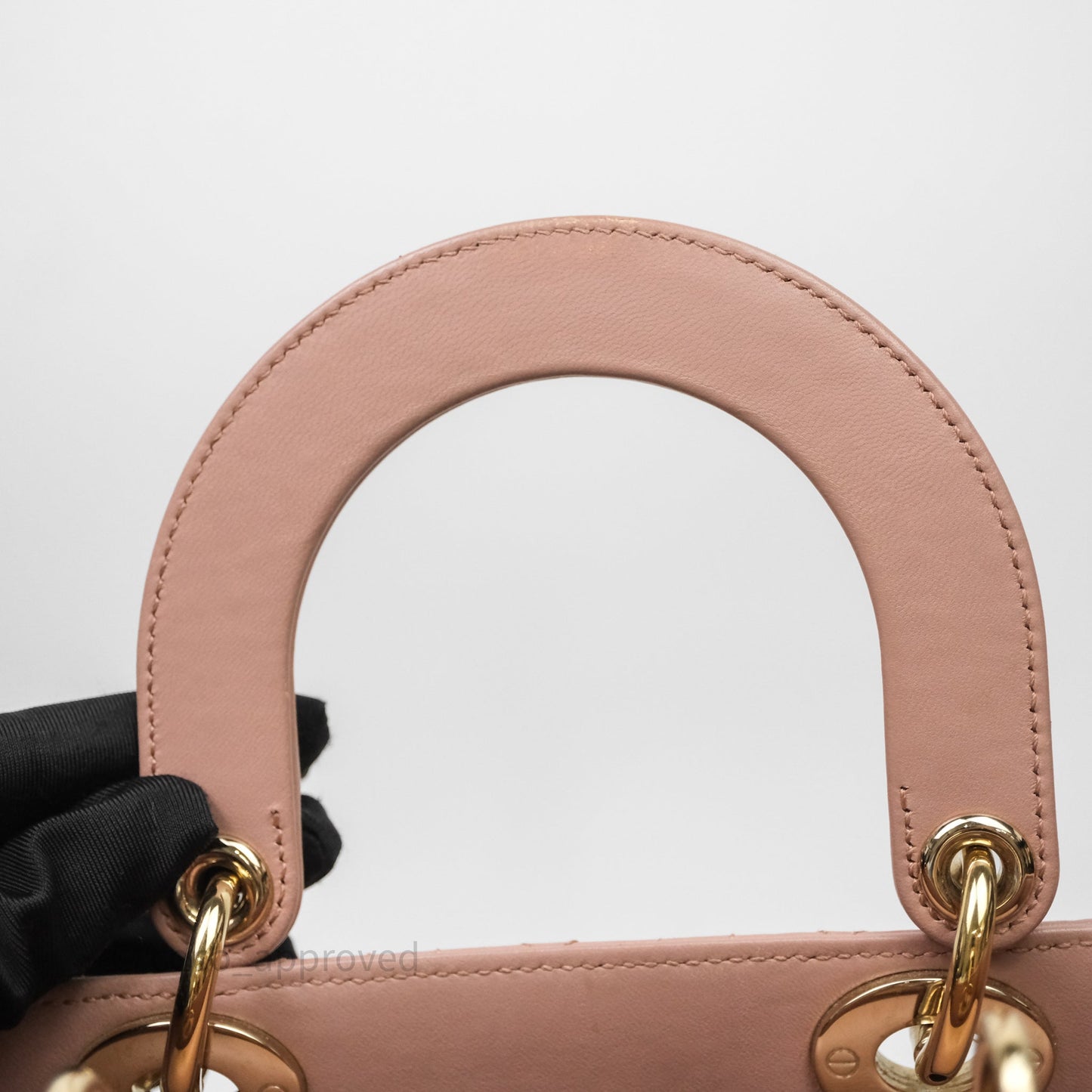 Christian Dior Small Lady Dior Blush Lambskin Gold Hardware