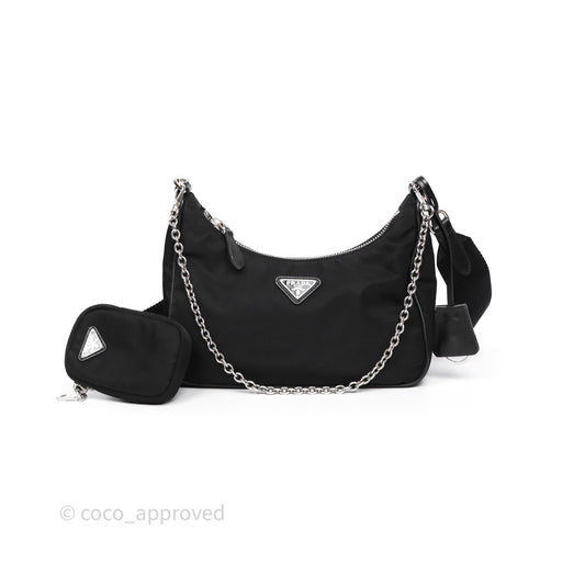 Prada Nylon Re-Edition 2005 Shoulder Bag Black
