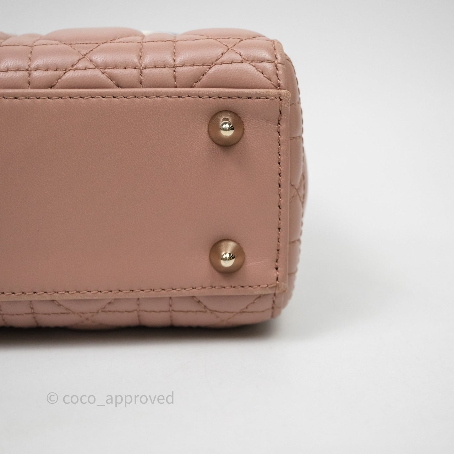 Christian Dior Small Lady Dior Blush Lambskin Gold Hardware