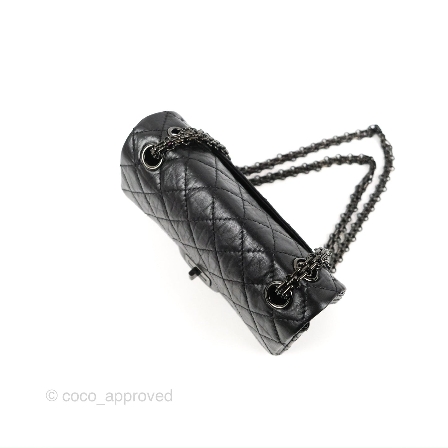 Chanel Mini Reissue 224 Quilted So Black Aged Calfskin