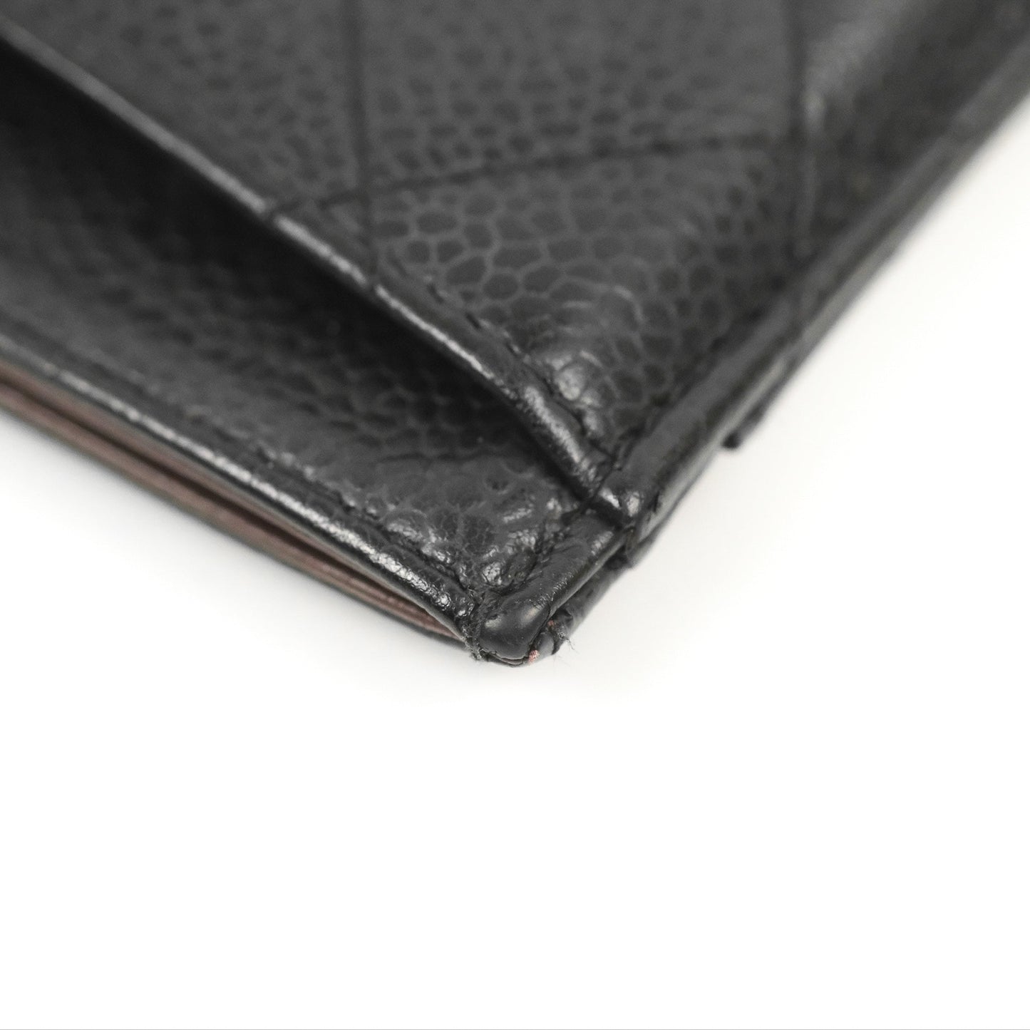 Chanel Classic Flat Card Holder Black Caviar Gold Hardware
