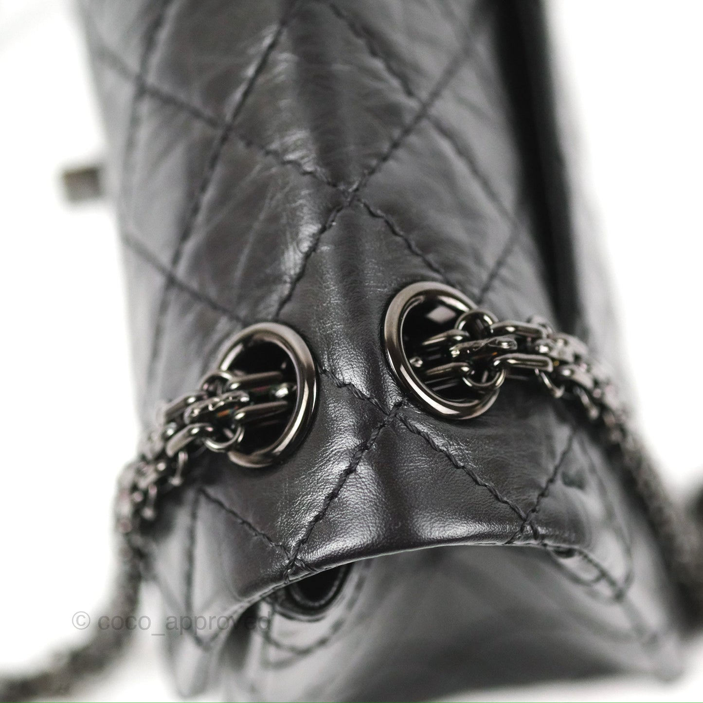 Chanel Mini Reissue 224 Quilted So Black Aged Calfskin
