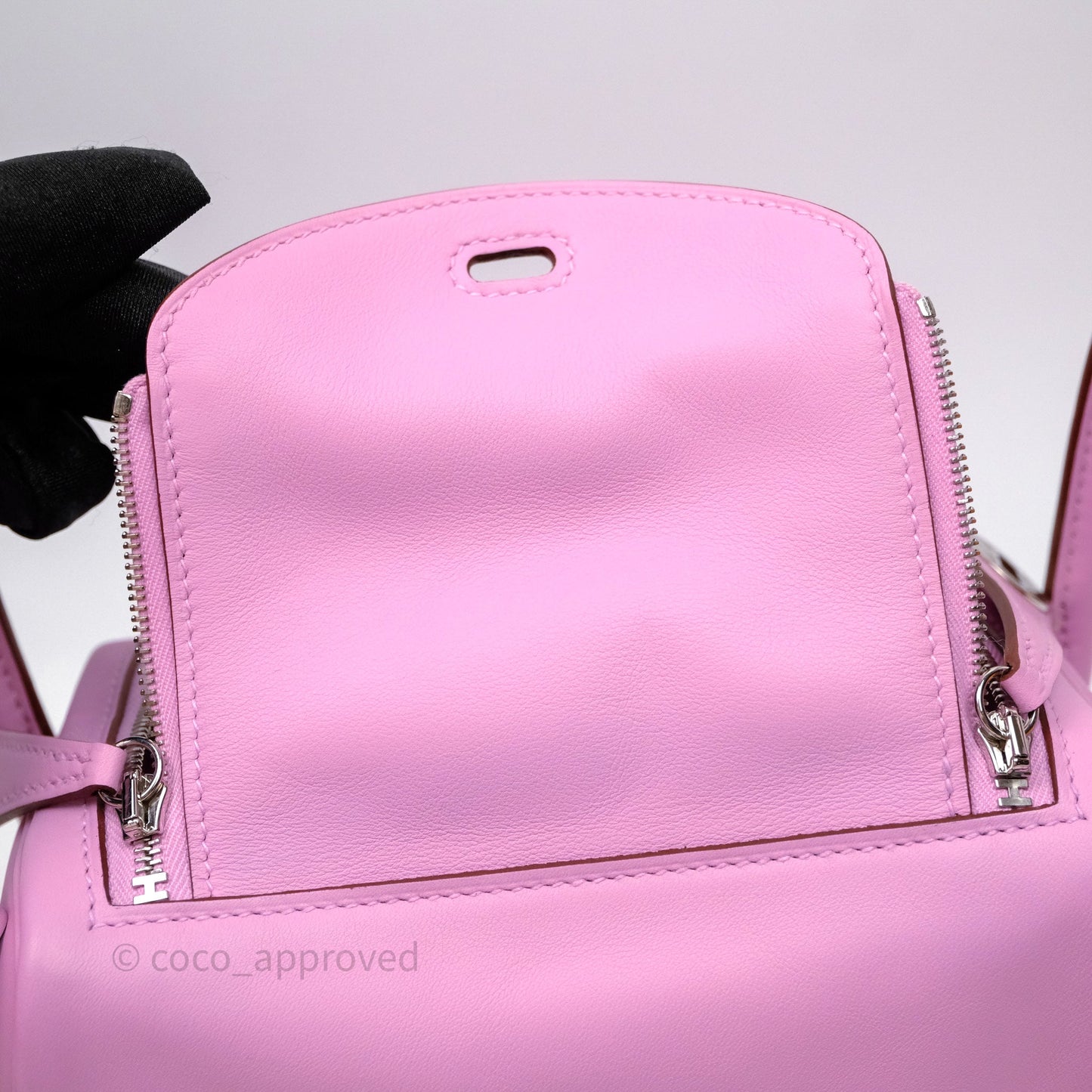 Hermès Mini Lindy 20 Swift Mauve Sylvestre X9 Palladium Hardware