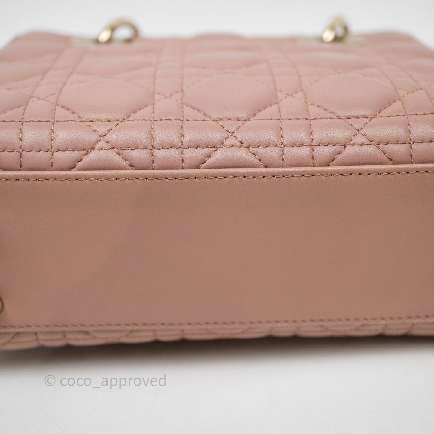 Christian Dior Small Lady Dior Blush Lambskin Gold Hardware