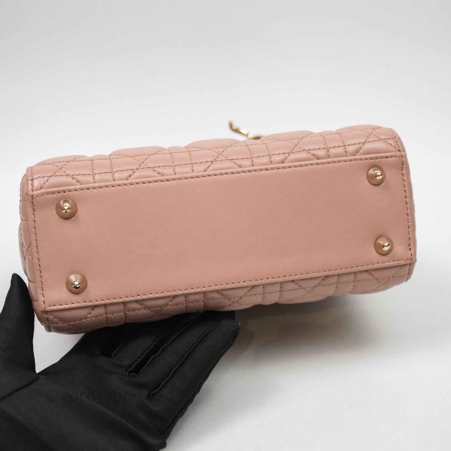 Christian Dior Small Lady Dior Blush Lambskin Gold Hardware
