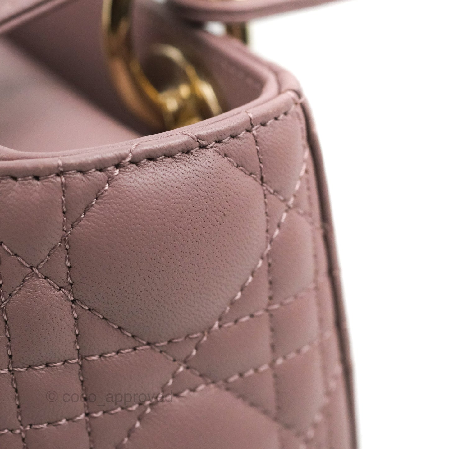 Christian Dior My ABCDior Lady Dior Peony Pink Lambskin Gold Hardware