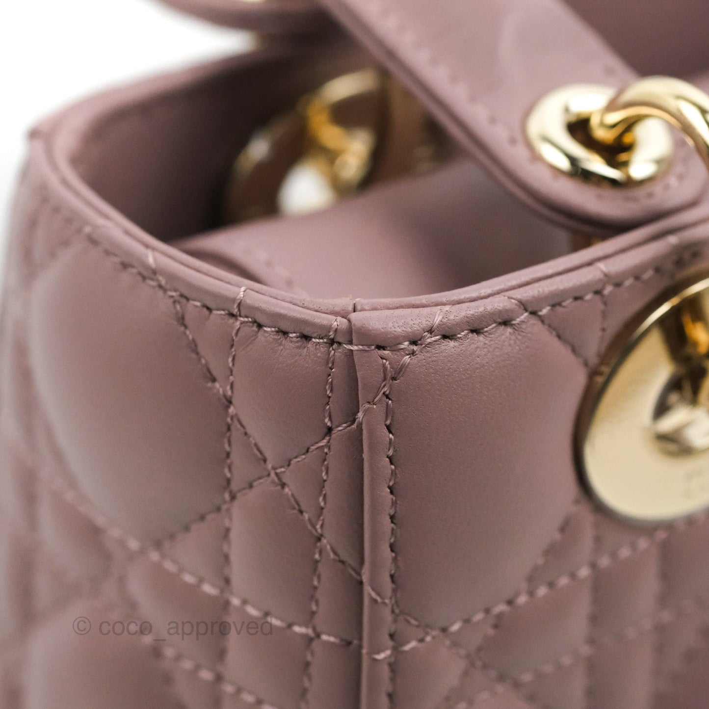 Christian Dior My ABCDior Lady Dior Peony Pink Lambskin Gold Hardware