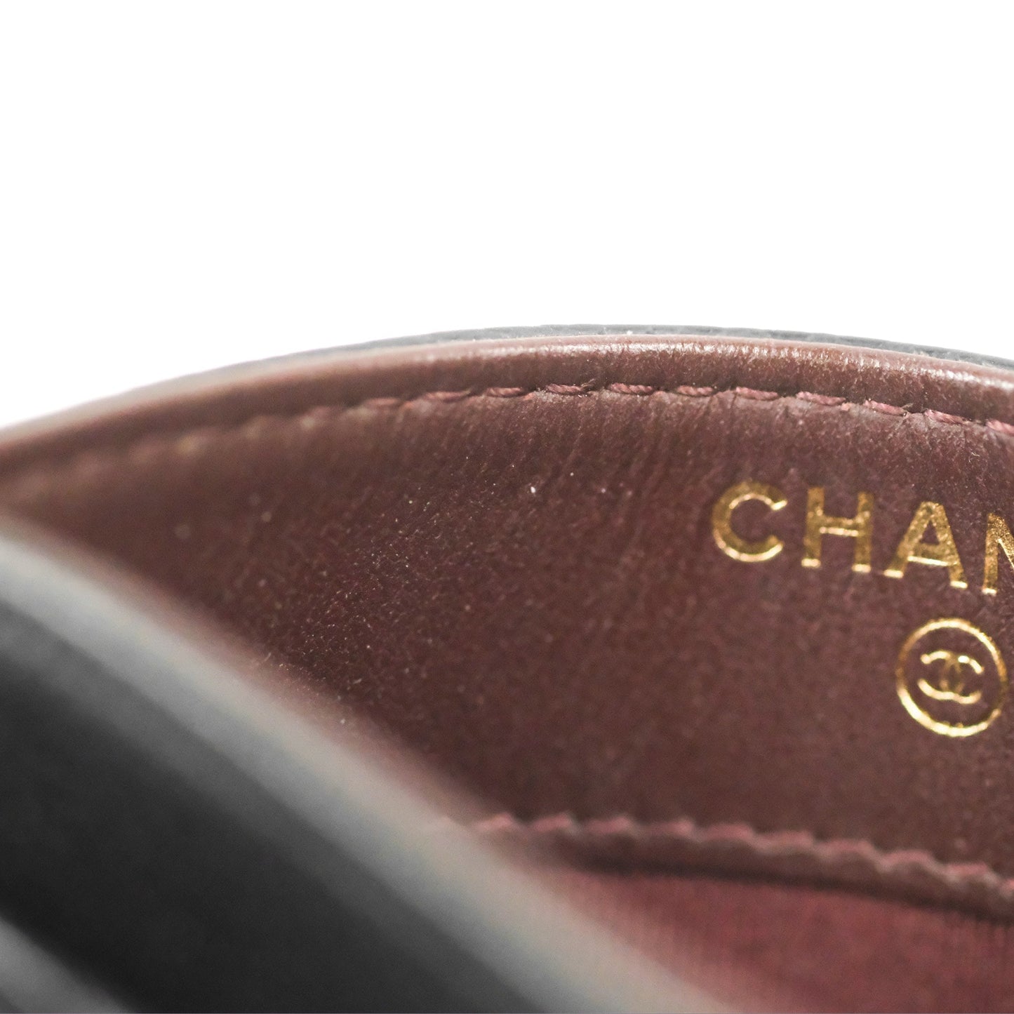 Chanel Classic Flat Card Holder Black Caviar Gold Hardware