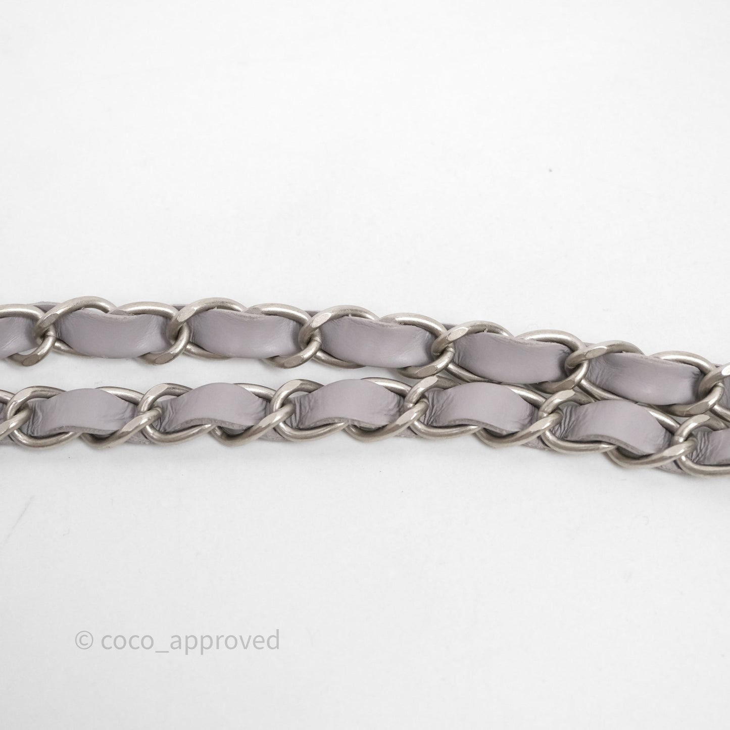 Chanel 22 Small Grey Aged Calfskin Matte Silver Hardware