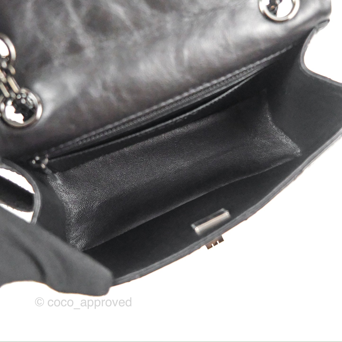 Chanel Mini Reissue 224 Quilted So Black Aged Calfskin