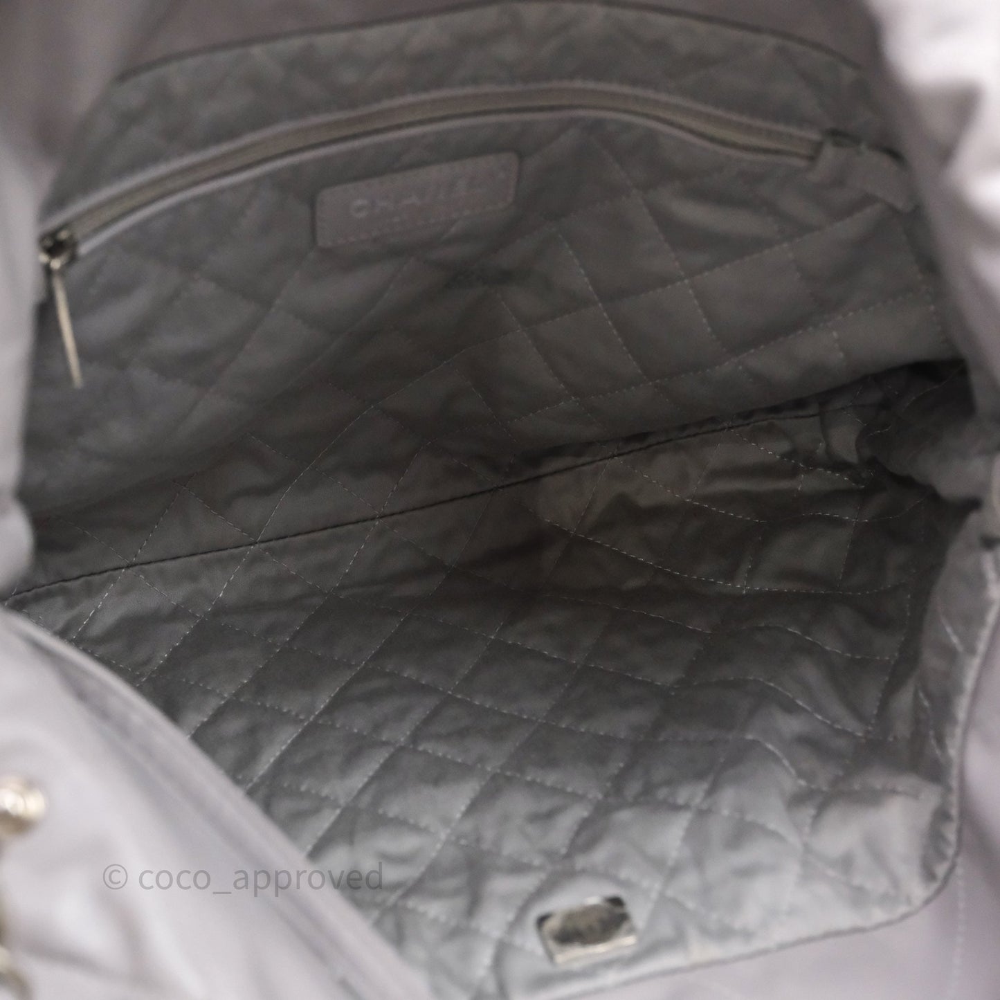 Chanel 22 Small Grey Aged Calfskin Matte Silver Hardware