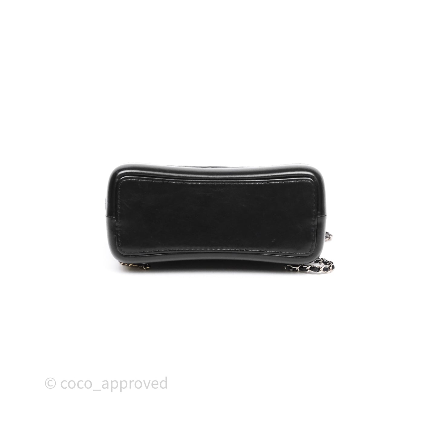 Chanel Small Chevron Gabrielle Backpack Black Aged Calfskin