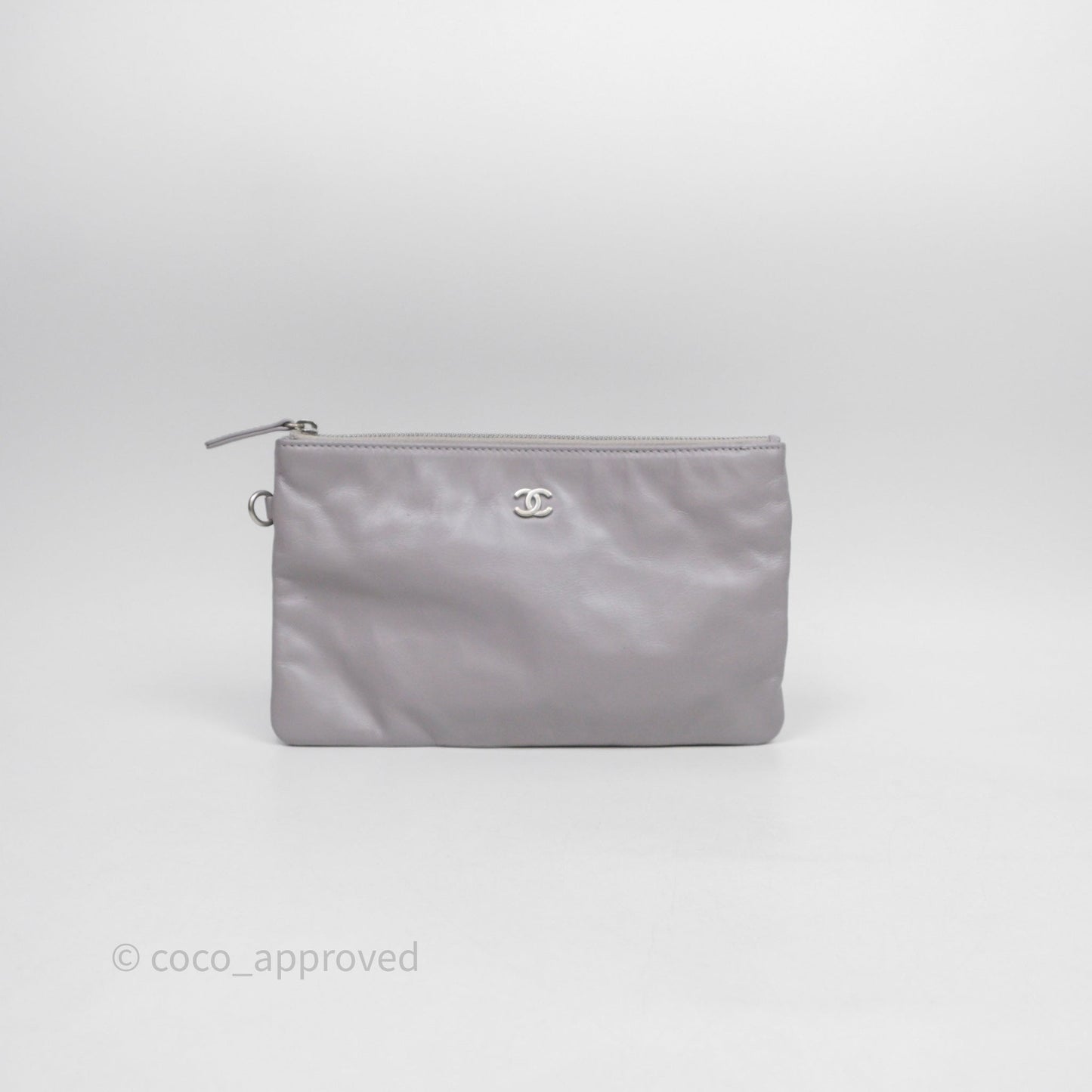 Chanel 22 Small Grey Aged Calfskin Matte Silver Hardware