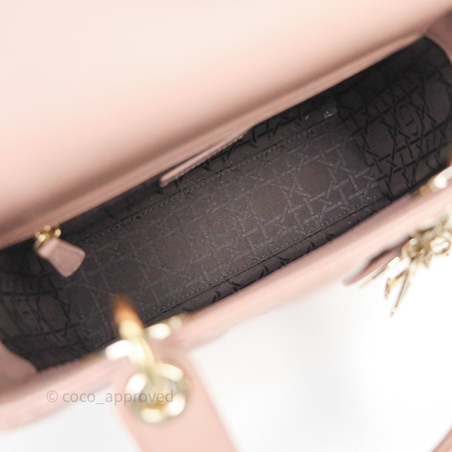 Christian Dior Small Lady Dior Blush Lambskin Gold Hardware