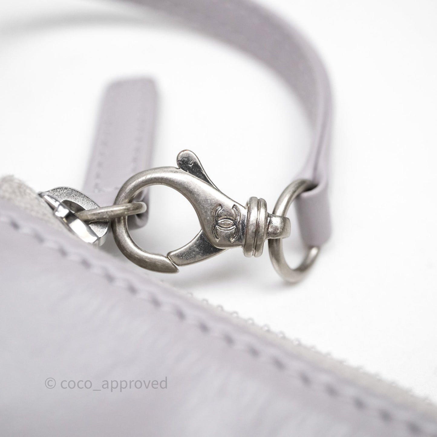 Chanel 22 Small Grey Aged Calfskin Matte Silver Hardware