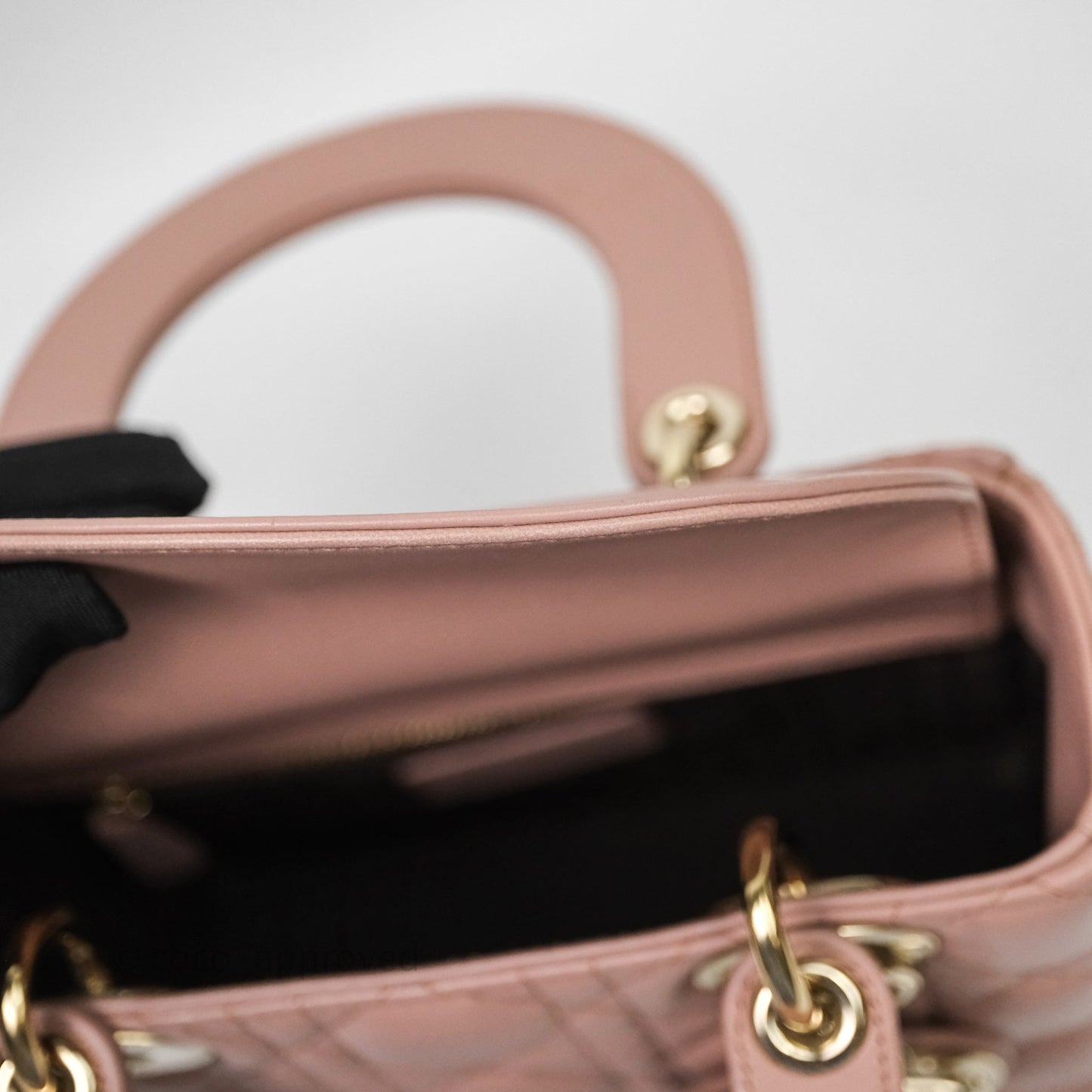 Christian Dior Small Lady Dior Blush Lambskin Gold Hardware