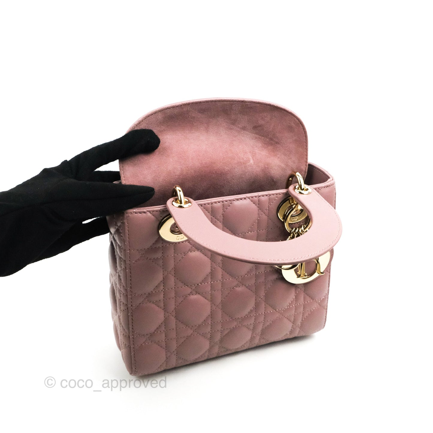 Christian Dior My ABCDior Lady Dior Peony Pink Lambskin Gold Hardware